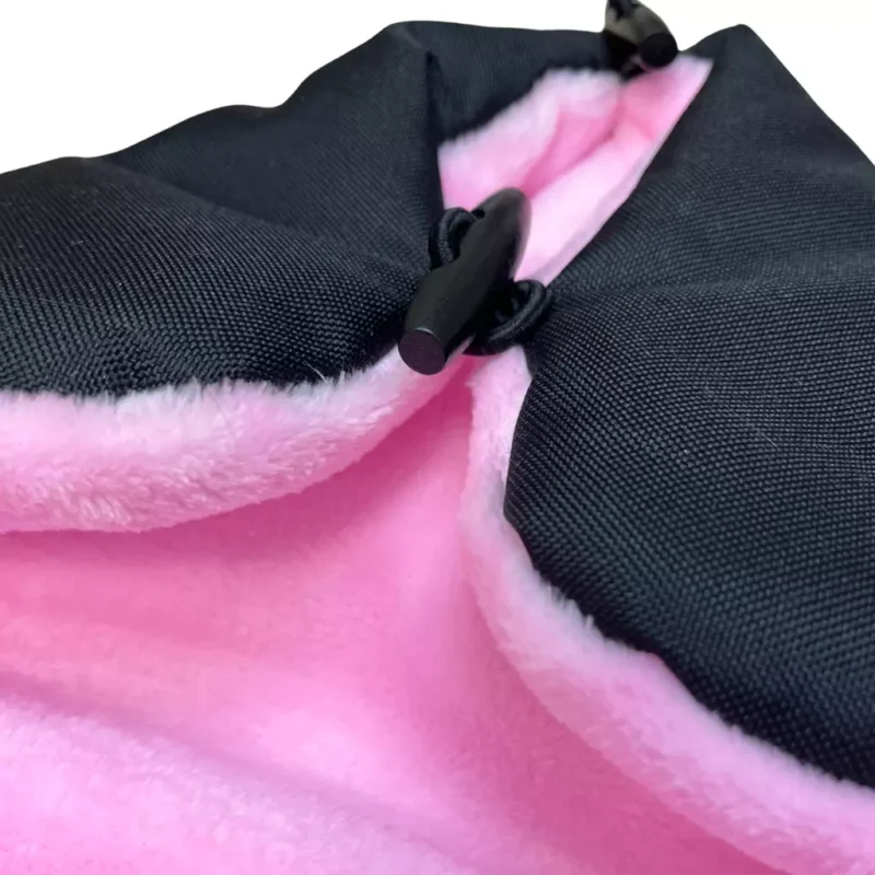 UNIKAT***Śpiworek zimowy candy pink do wózka MEDIUM black - obrazek 2