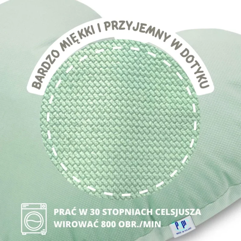Poduszka SERCE light green - obrazek 3