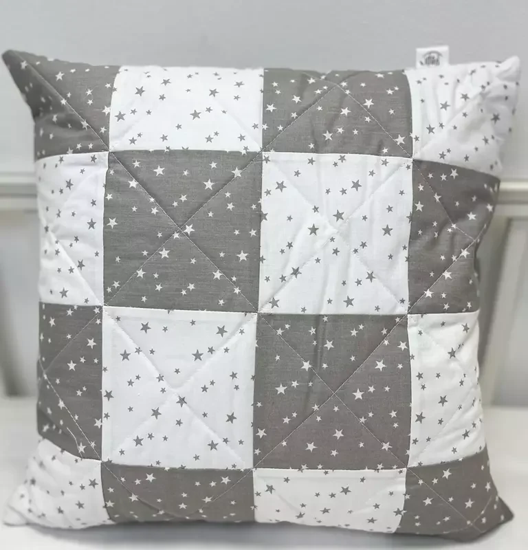 UNIKAT***Poszewka na poduszkę patchwork 40×40 Grey Galaxy