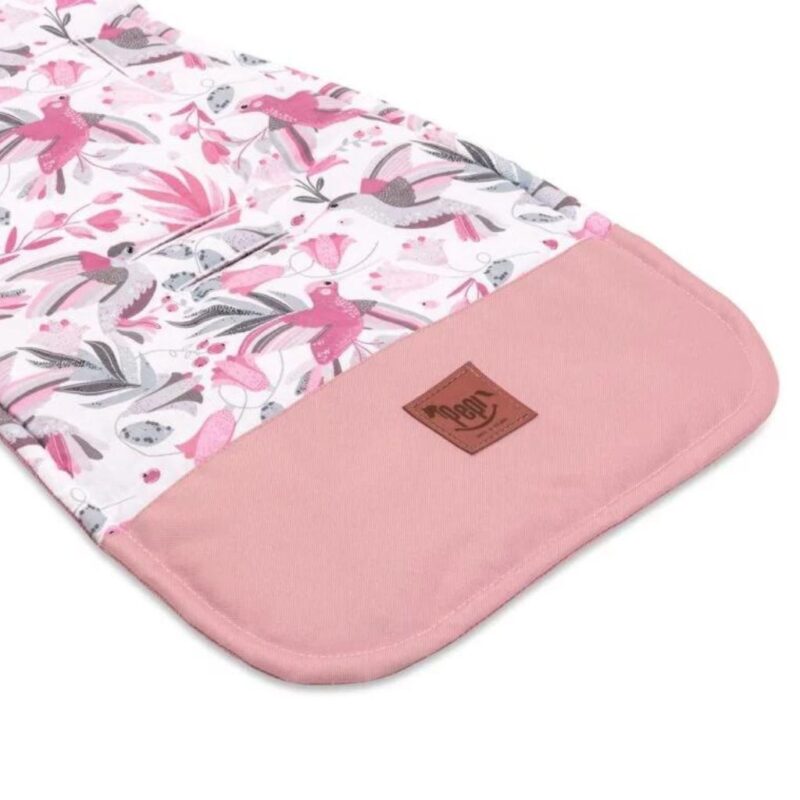 Wkładka do wózka z ochraniaczami na pasy Hummingbird z velvetem old rosa - obrazek 4