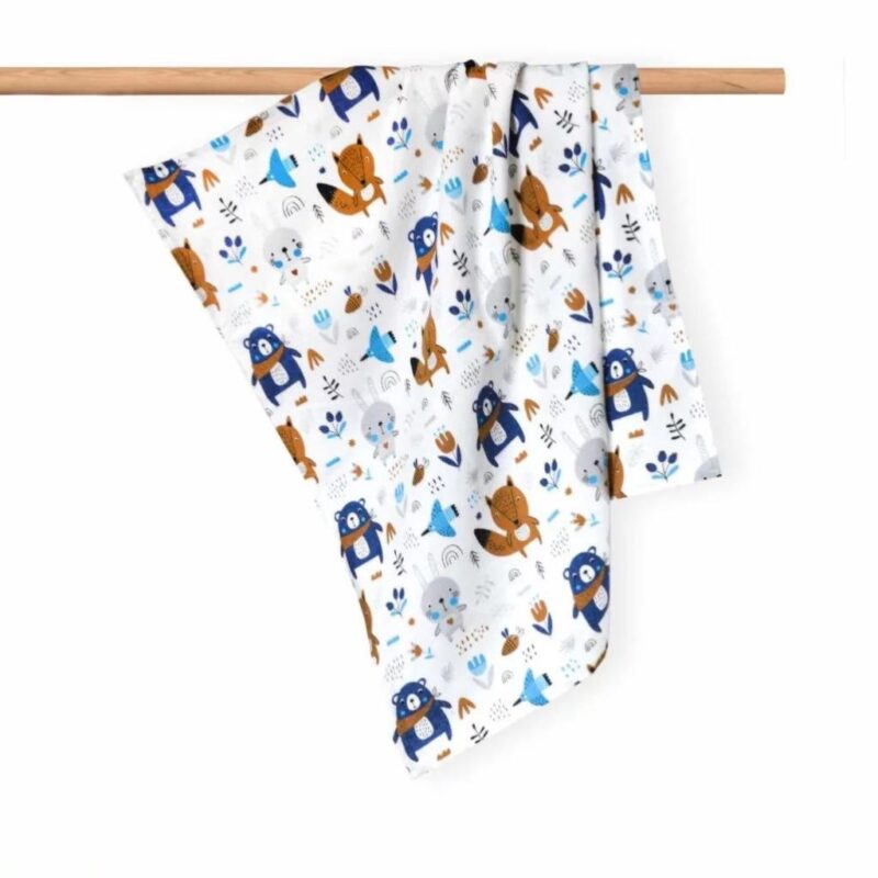 Pieluszka flanelowa 70×80 blue bear