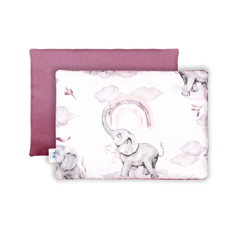 Zestaw poduszka 25x35 i kocyk 55x75 - Eledreams Pink - bawełna/velvet - obrazek 3