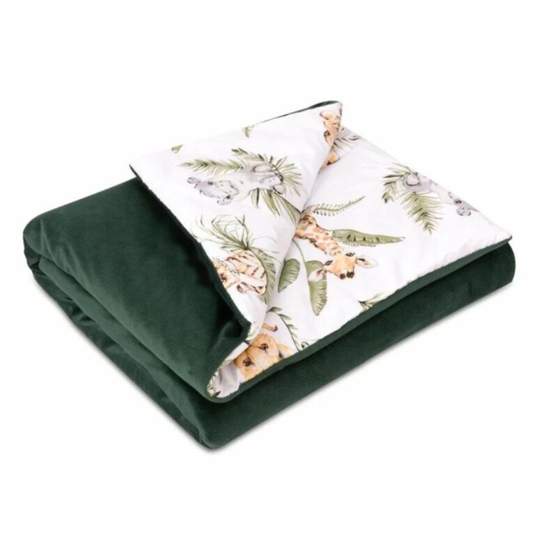 Zestaw poduszka 25x35 i kocyk 55x75 - Afrimals - bawełna/velvet - obrazek 2
