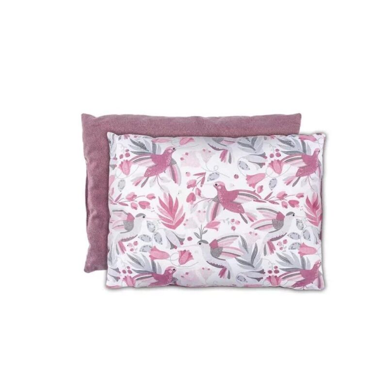 Zestaw kocyk 75×100 i poduszka 30×40 Hummingbird z velvetem old rosa - obrazek 2