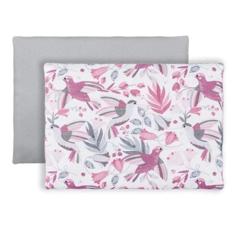 Poduszka płaska 25×35 - Hummingbird grey - bawełna/velvet