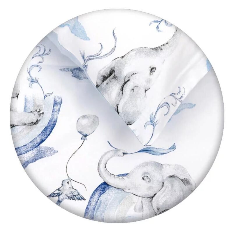 Zestaw 4-elementowy pościeli do łóżeczka 90×120 z prześcieradłem i ochraniaczem Eledreams Blue - obrazek 6