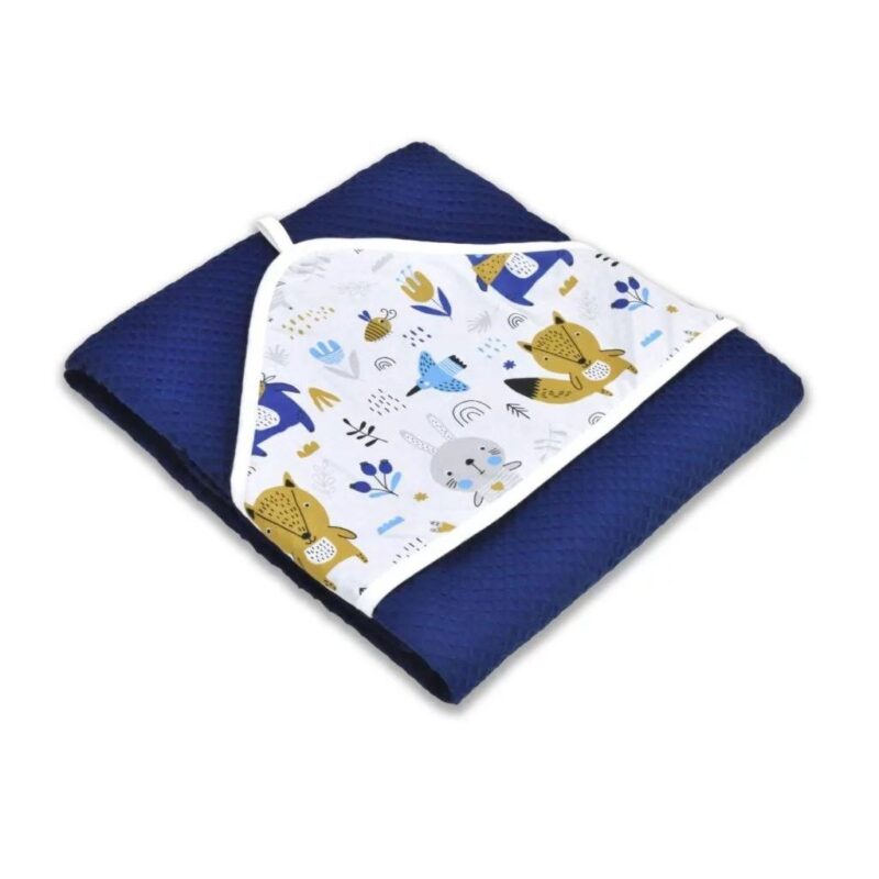 Zestaw kąpielowy ręcznik z kapturem i 2 małe ręczniki Blue Bear Midnight Blue - obrazek 2