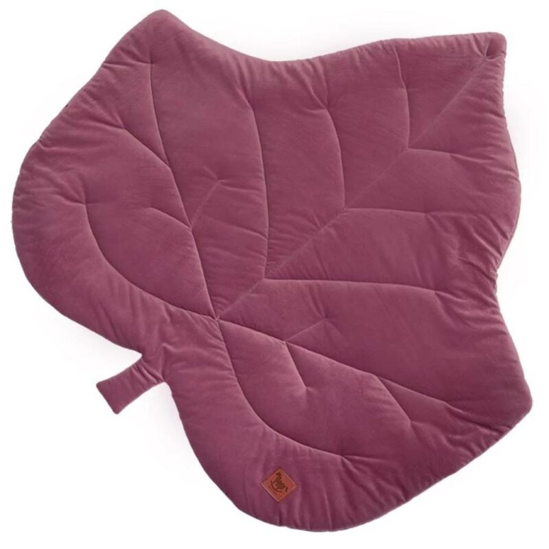 Mata do zabawy liść z velvetem old rosa