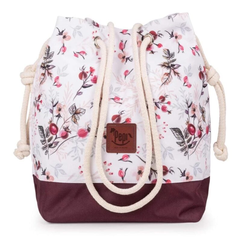 Torebka worek - Secret Garden Burgund