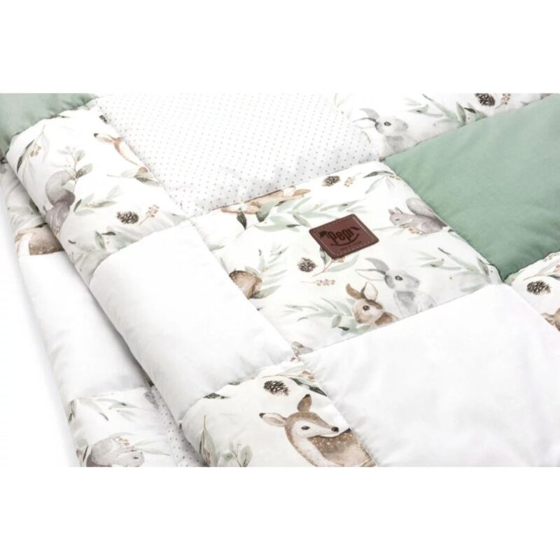 Kołderka patchwork 100×140 Green Groove - obrazek 3