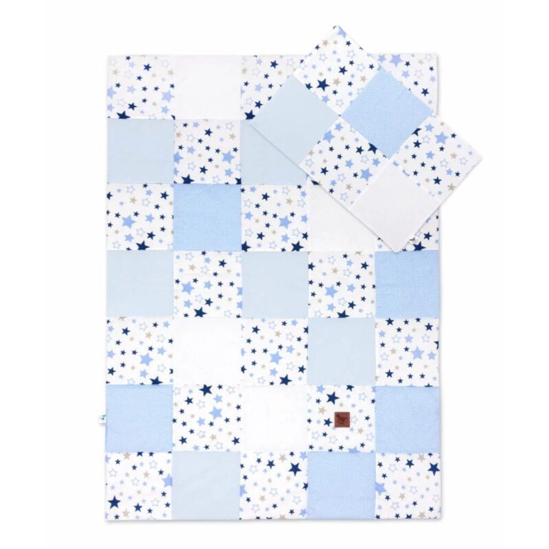 Kołderka patchwork 100×140 z poszewką na poduszkę 40×60 Milky Way - obrazek 3
