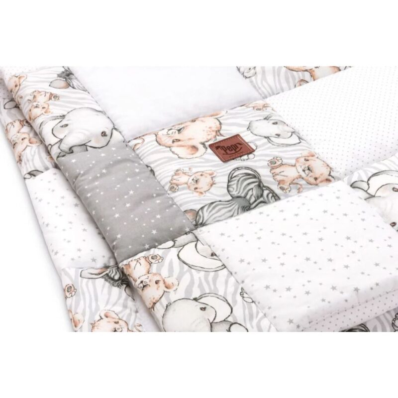 Kołderka patchwork 100×140 z poszewką na poduszkę 40×60 Safari - obrazek 4