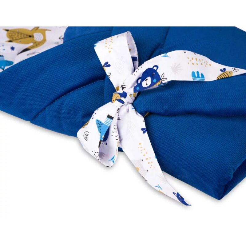 Zestaw kokon z rożkiem - Blue Bear - bawełna/velvet - obrazek 5