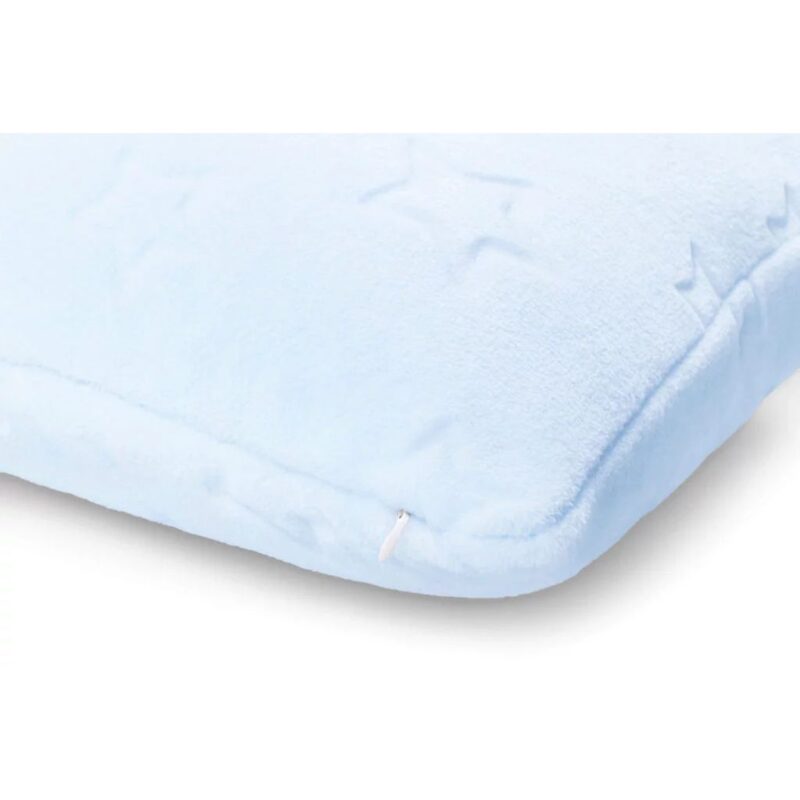 Poszewka na poduszkę z pluszu w gwiazdki 50x50 - blue baby - obrazek 3
