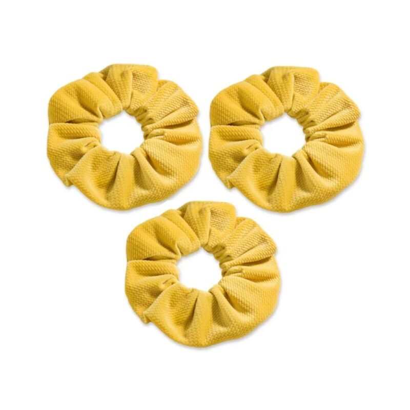 Gumka do włosów Scrunchie z velvetu honey (trójpak)