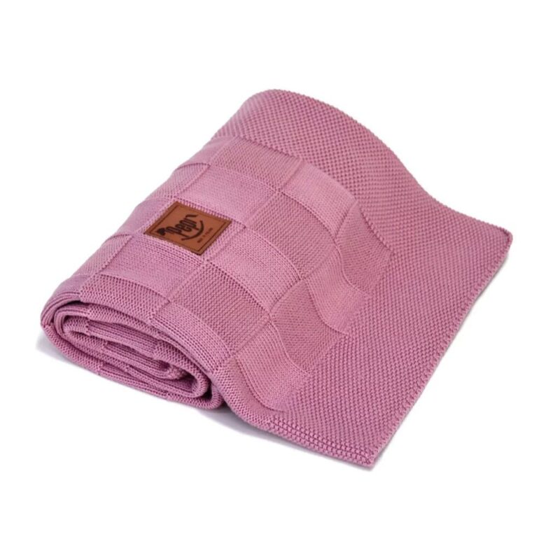 Kocyk tkany z bambusa old wild rose