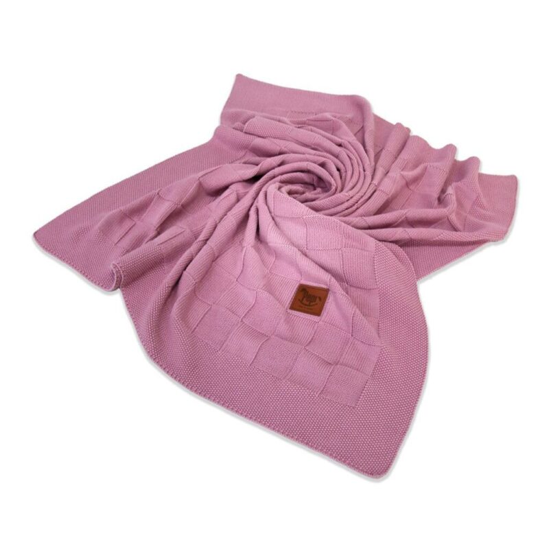 Kocyk tkany z bambusa old wild rose - obrazek 2