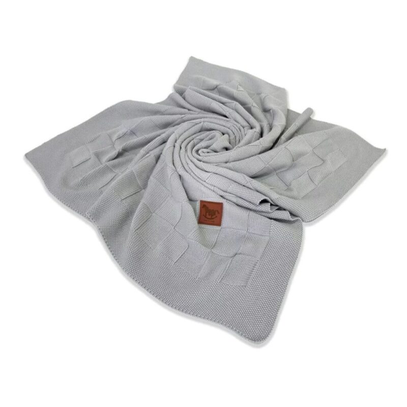 Kocyk tkany z bambusa grey silver - obrazek 2