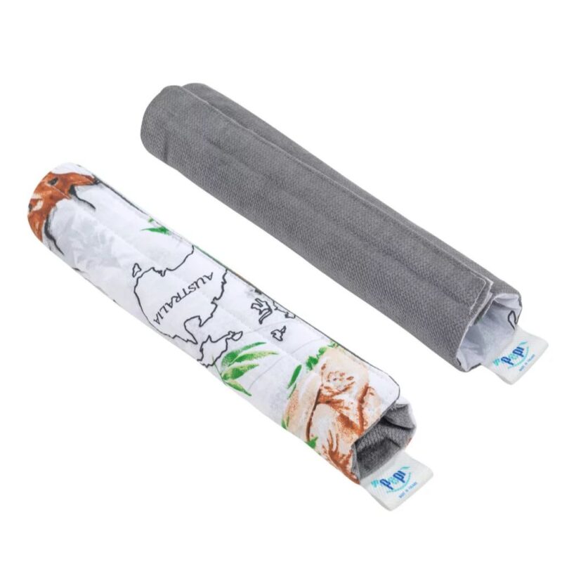 Ochraniacze na pasy do wózka Wild Land z velvetem dark grey