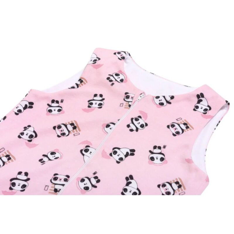 Śpiworek z nogawkami bawełniany PandaBoo Pink - obrazek 3