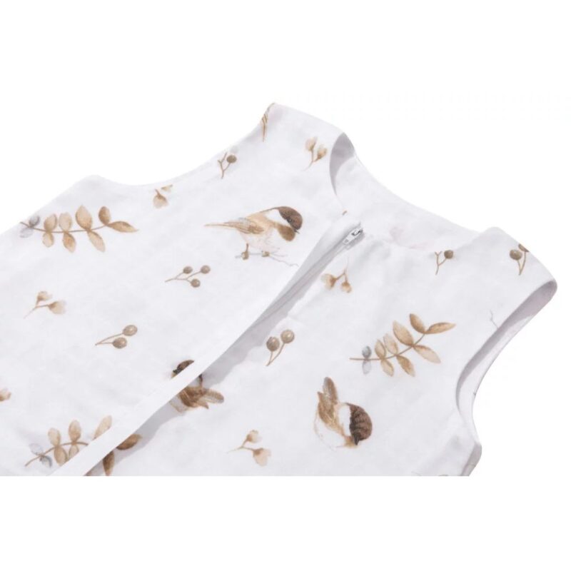 Śpiworek muślinowy z nogawkami do spania Lovely Bird - obrazek 3