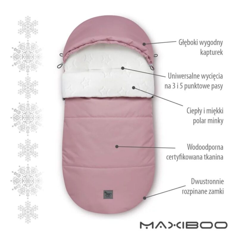 Śpiworek zimowy do wózka MaxiBoo grafit - obrazek 4