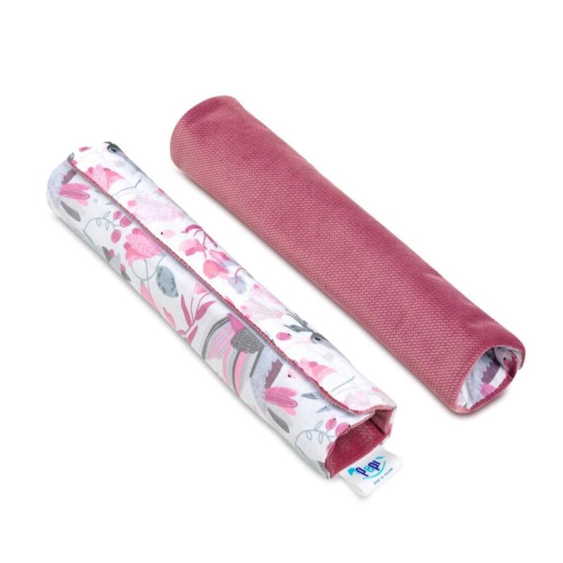 Ochraniacze na pasy do wózka Hummingbird z velvetem old rosa