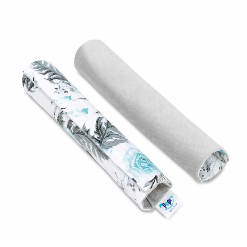 Ochraniacze na pasy do wózka Garden Mint z velvetem grey