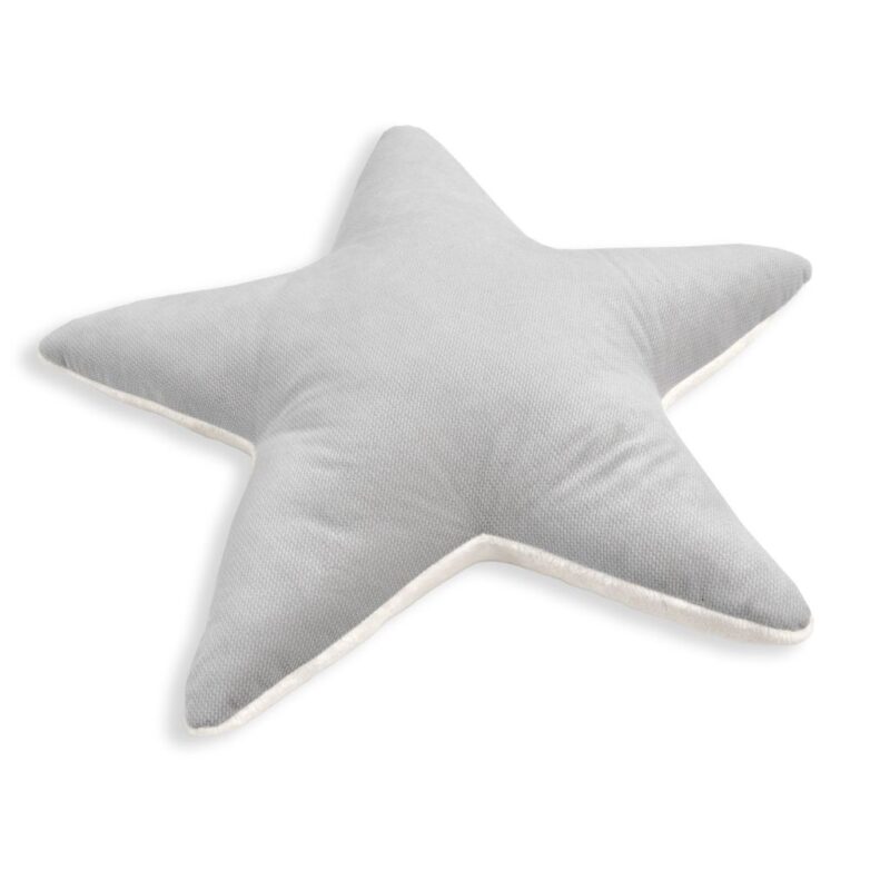 Poduszka GWIAZDKA grey z pluszem - obrazek 2