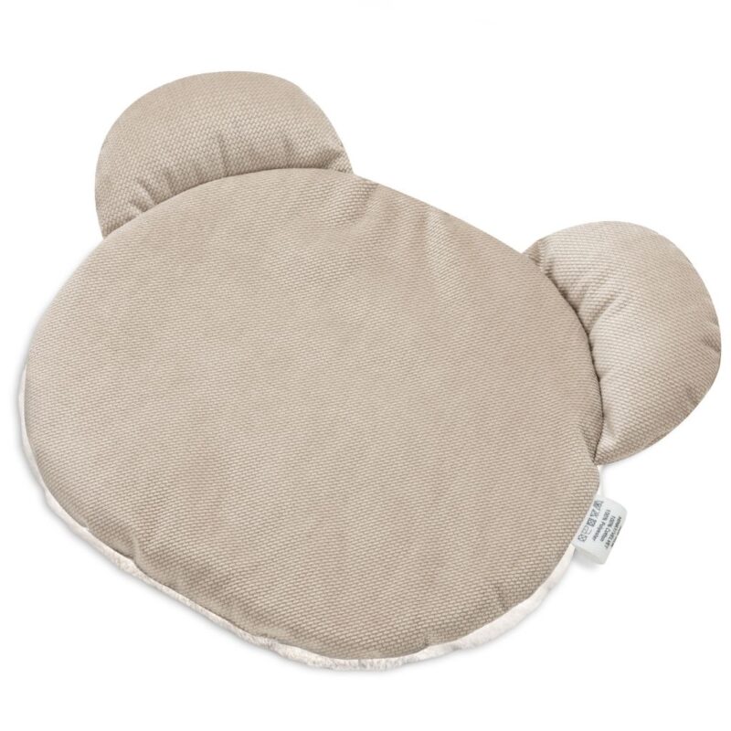 Poduszka płaska MIŚ cappucino z pluszem - obrazek 2