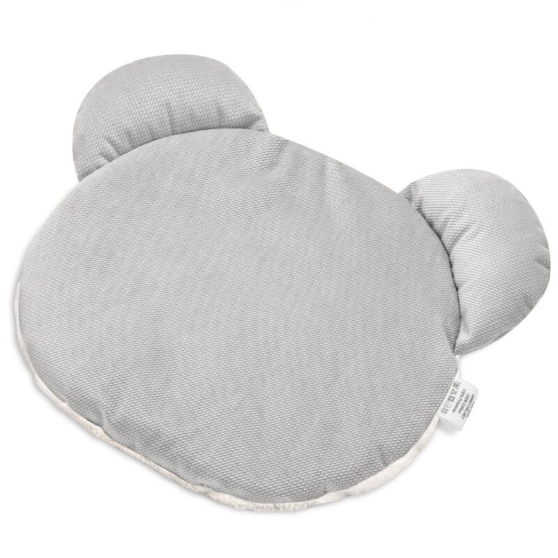Poduszka płaska MIŚ grey z pluszem - obrazek 2