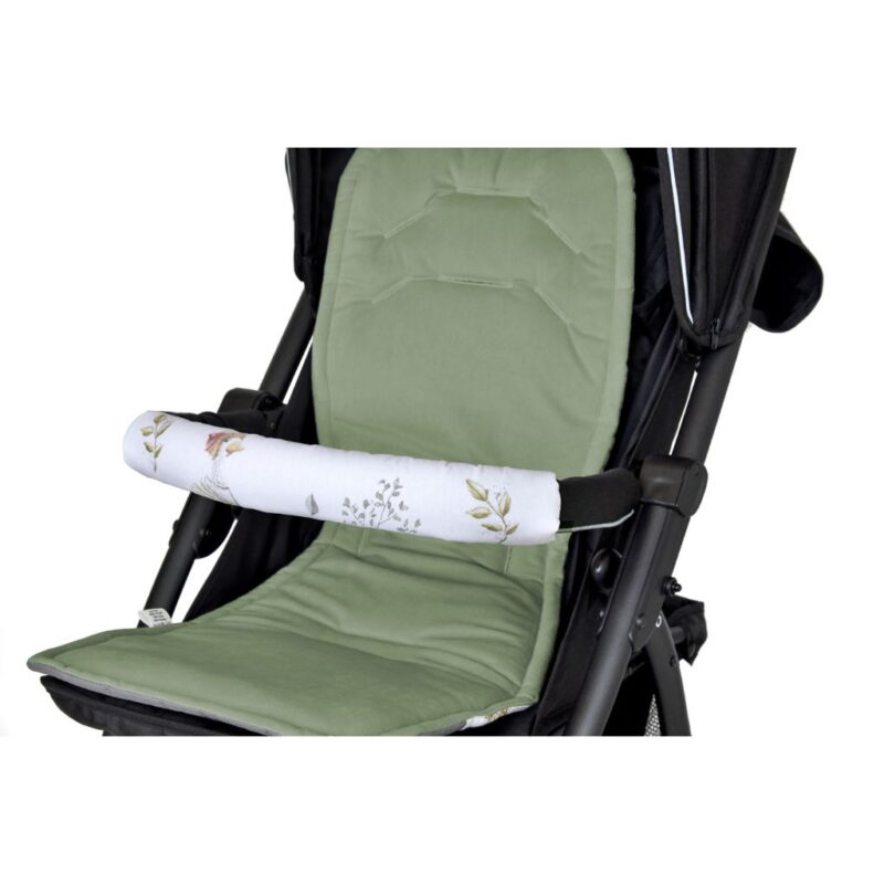 Ochraniacz na pałąk do wózka spacerowego Lady Goose z velvetem sage