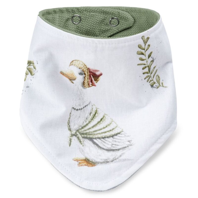 Apaszka dwustronna Lady Goose z velvetem sage