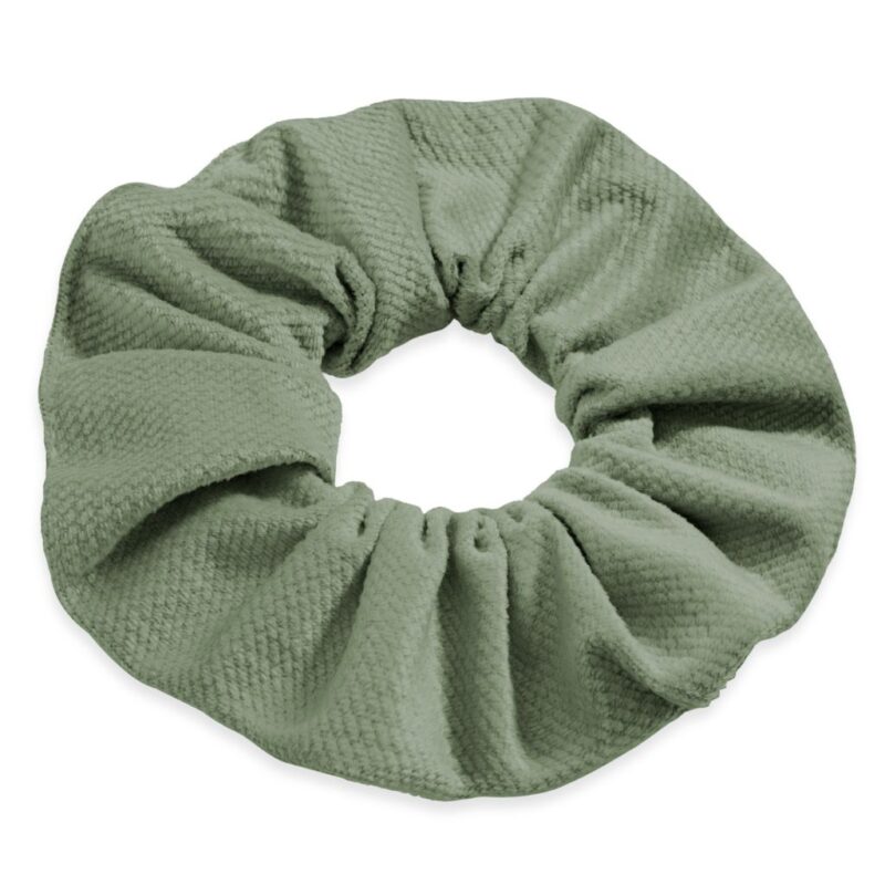 Gumka do włosów Scrunchie z velvetu sage (trójpak)