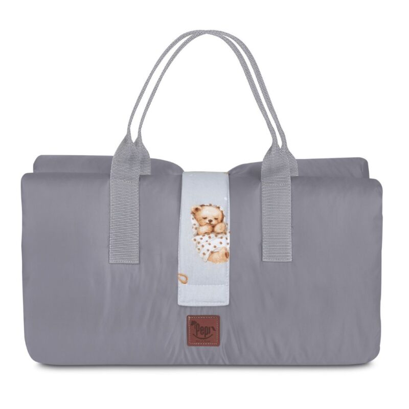Koc piknikowy - Sleeping Teddy Bear grey