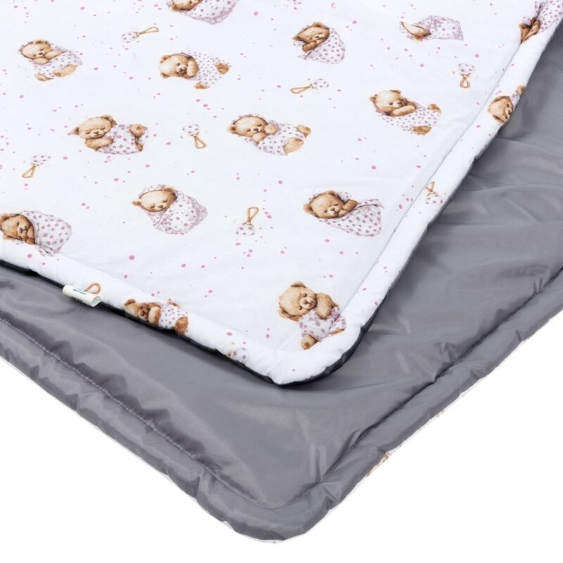 Koc piknikowy - White Sleeping Teddy Bear - obrazek 3