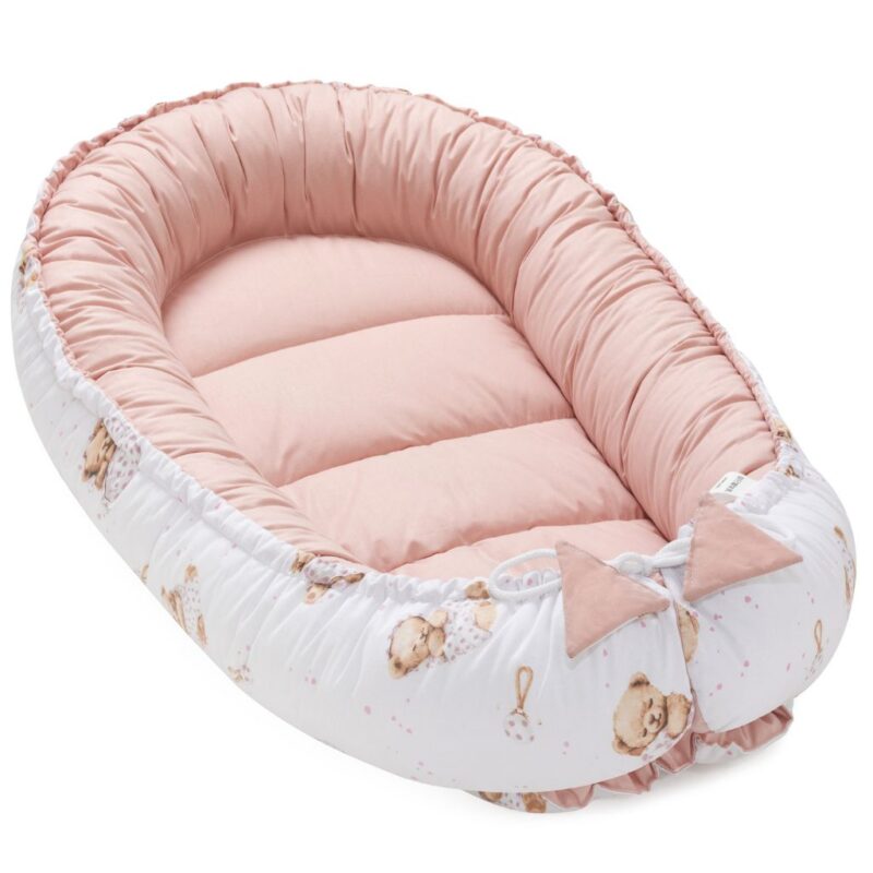Kokon - White Sleeping Teddy Bear - bawełna - obrazek 2
