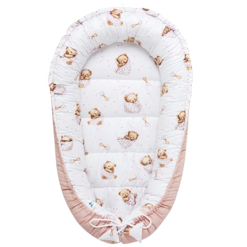 Kokon - White Sleeping Teddy Bear - bawełna - obrazek 3