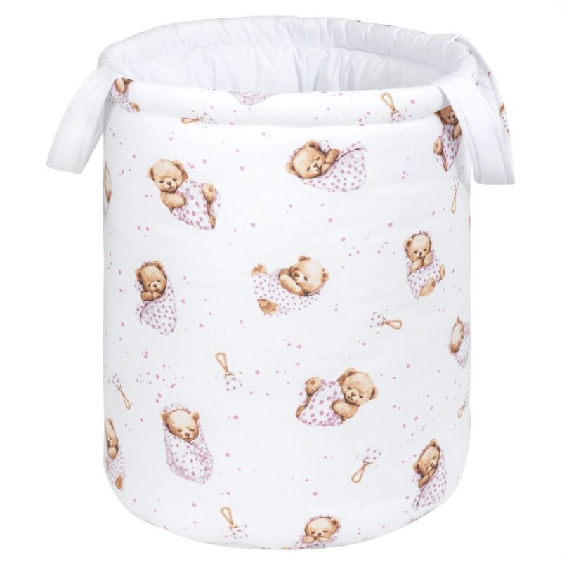 Kosz na zabawki White Sleeping Teddy Bear