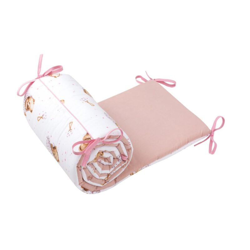 Ochraniacz do łóżeczka White Sleeping Teddy Bear - obrazek 2