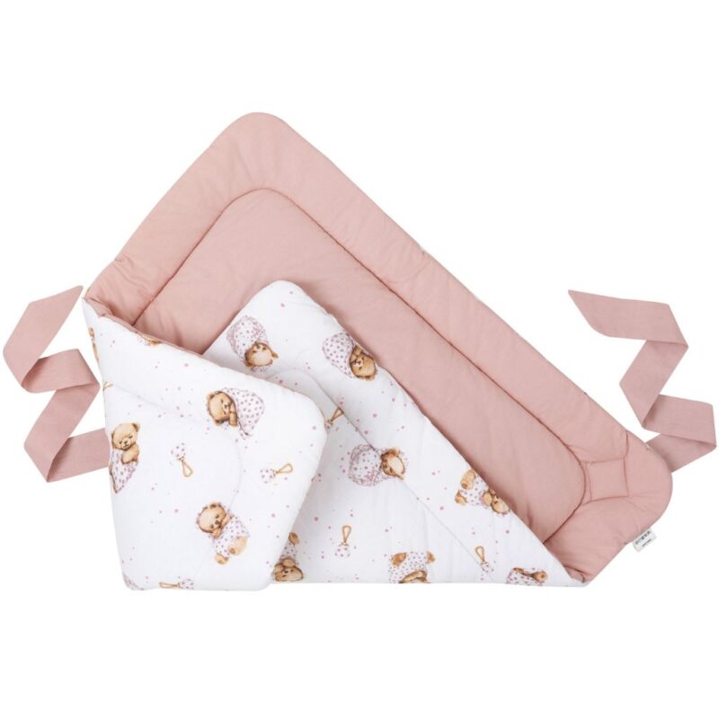 Wyprawka niemowlęca 6-elementowa - White Sleeping Teddy Bear - bawełna - obrazek 9