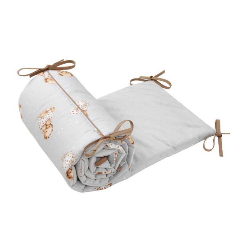 Ochraniacz do łóżeczka Sleeping Teddy Bear z velvetem - obrazek 2