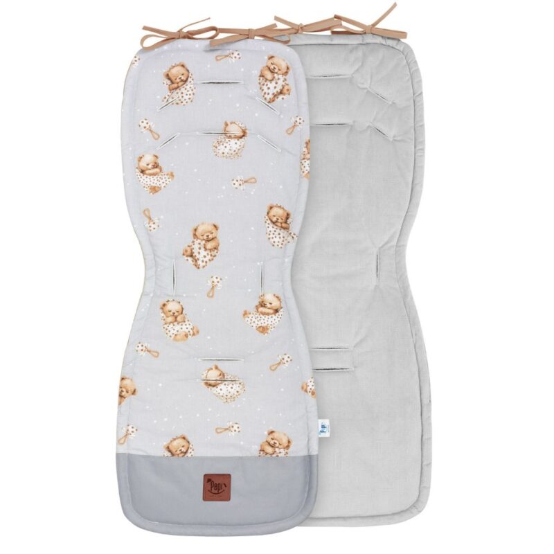 Wkładka do wózka z ochraniaczami na pasy Sleeping Teddy Bear z velvetem - obrazek 2