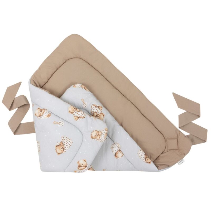 Wyprawka niemowlęca 6-elementowa - Sleeping Teddy Bear cappucino - bawełna - obrazek 9