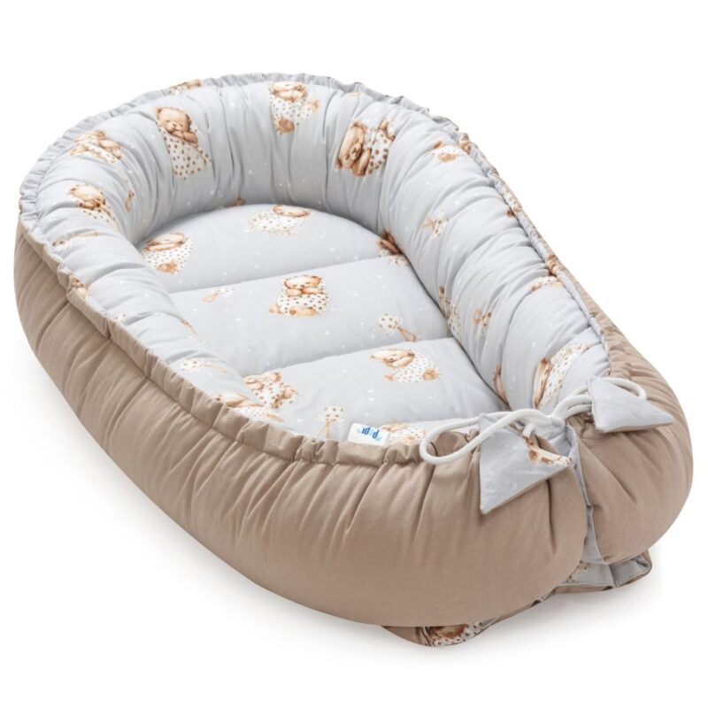 Kokon - Sleeping Teddy Bear cappucino - bawełna
