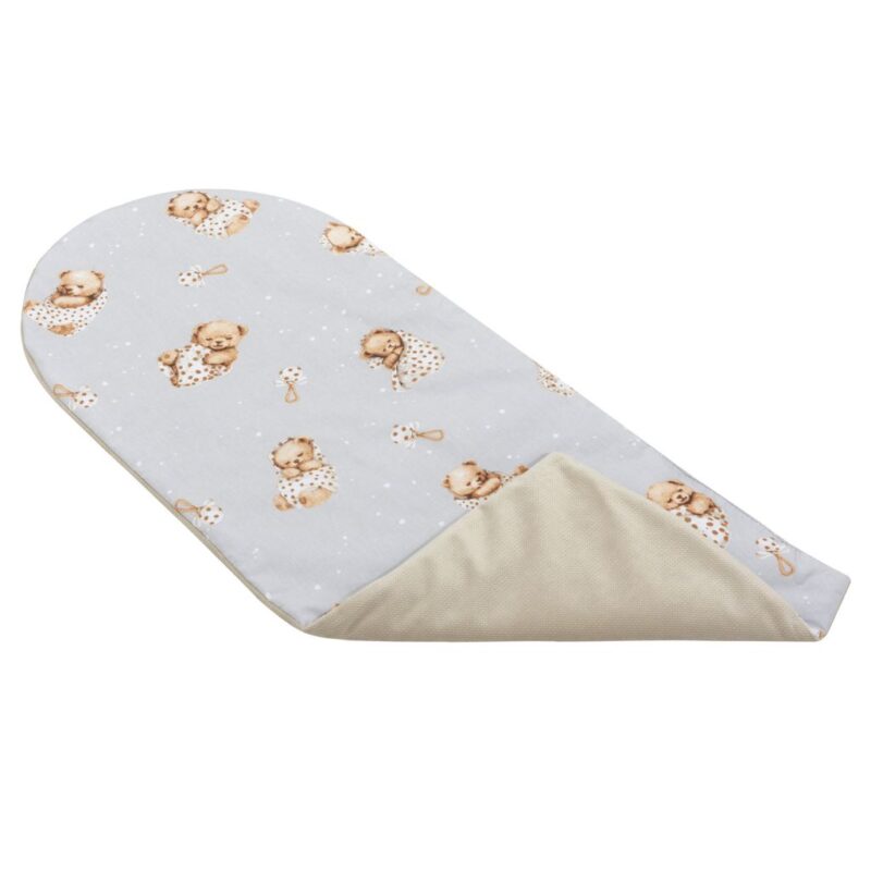 Materac do kokonu - Sleeping Teddy Bear cappucino - bawełna/velvet