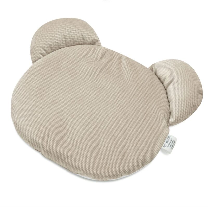 Poduszka płaska MIŚ Sleeping Teddy Bear z velvetem cappucino - obrazek 2