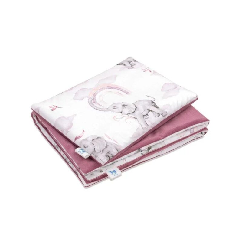 Wyprawka niemowlęca 6-elementowa - Eledreams Pink - bawełna/velvet - obrazek 5