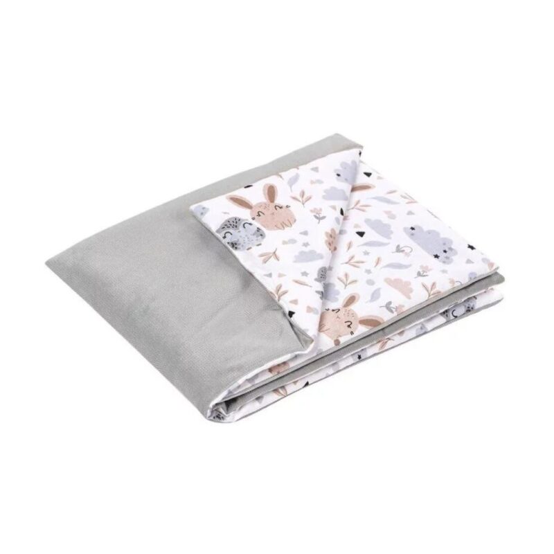 Wyprawka niemowlęca 5-elementowa - Forest Friends grey - bawełna/velvet - obrazek 6