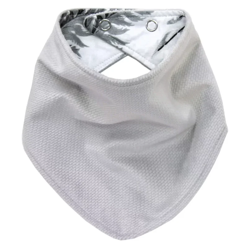 Apaszka dwustronna Garden Mint z velvetem grey - obrazek 2